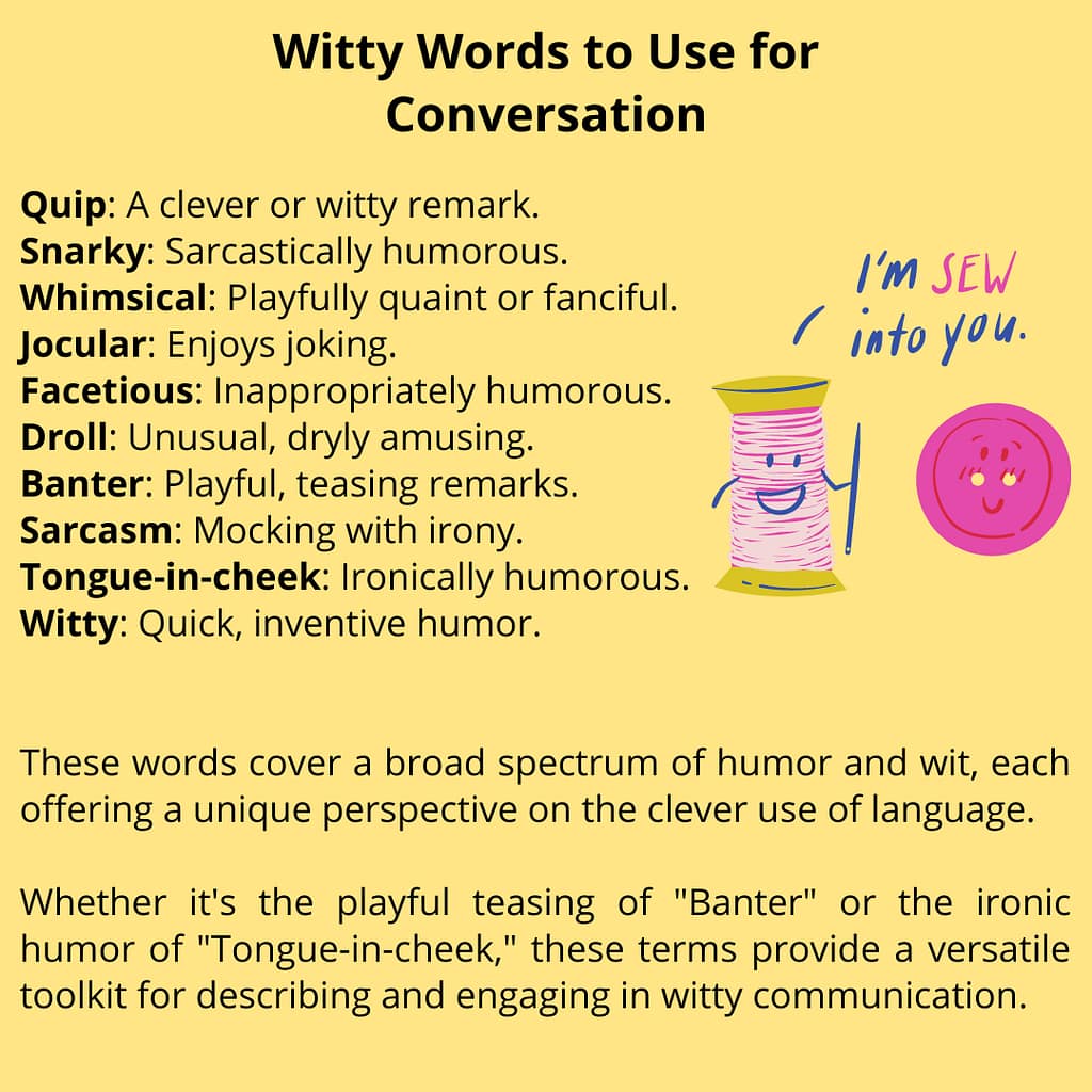 words for witty banter