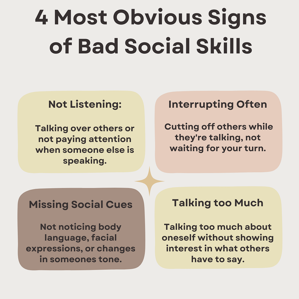 obvious signs of bad social skills