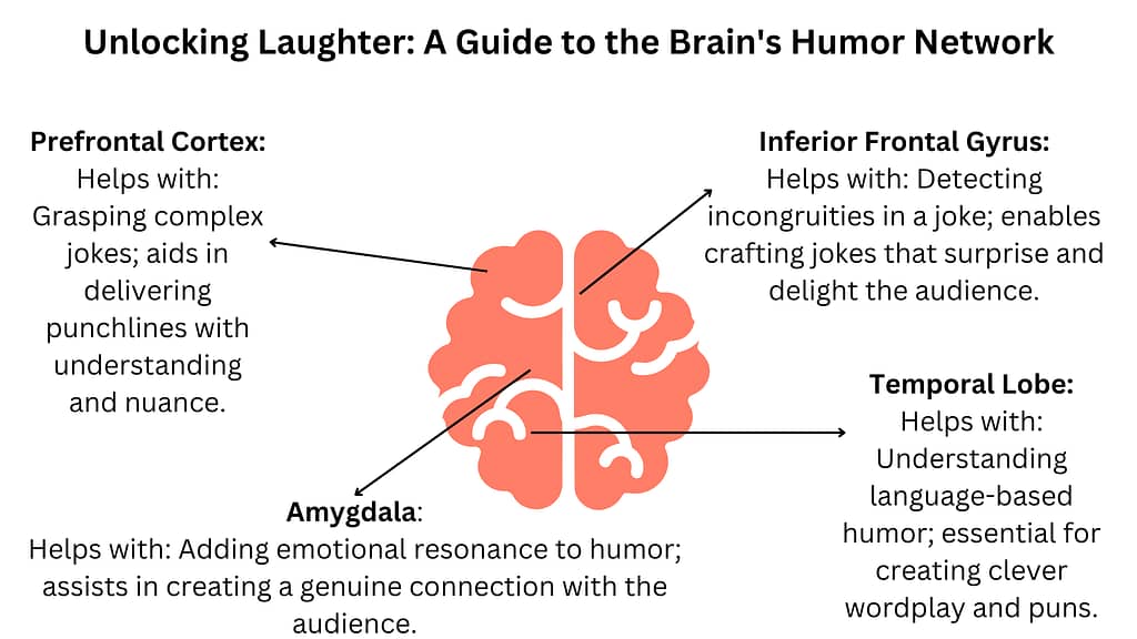 how the brain knows to be funny