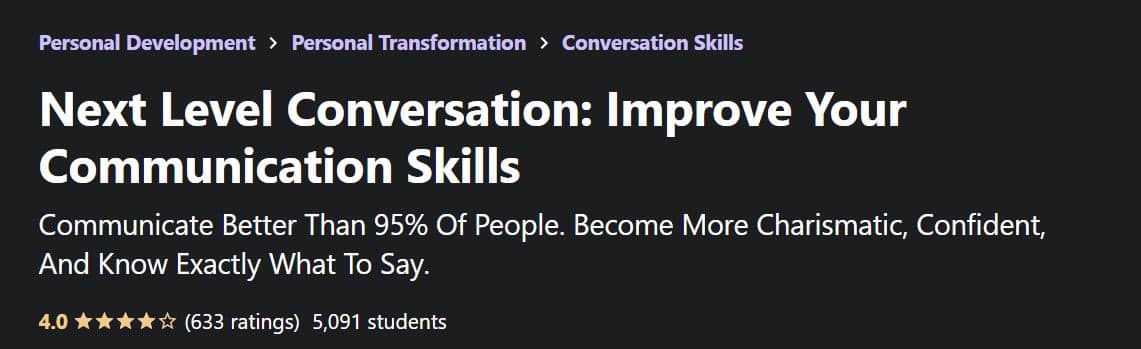 conversation course conversation skills course