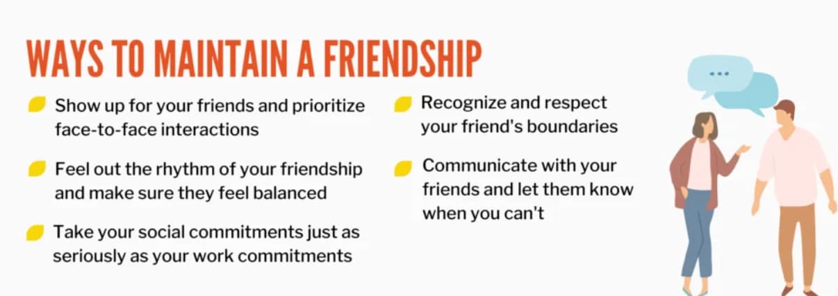 ways to maintain a friendship tips to make friendships