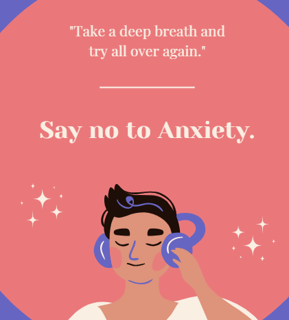 say no to anxiety deep breaths to reduce anxiety