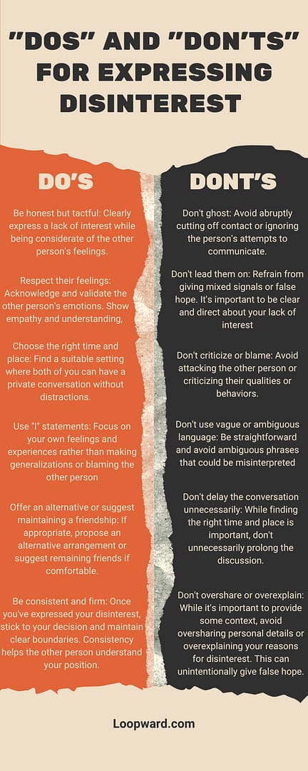 how to let someone know you're not interested how to let someone know you're not interested