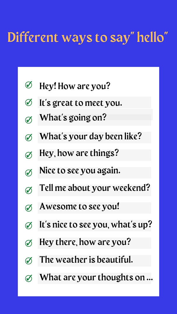 how to say hello to people