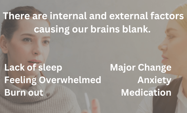 why do i blank out mind going blank causes