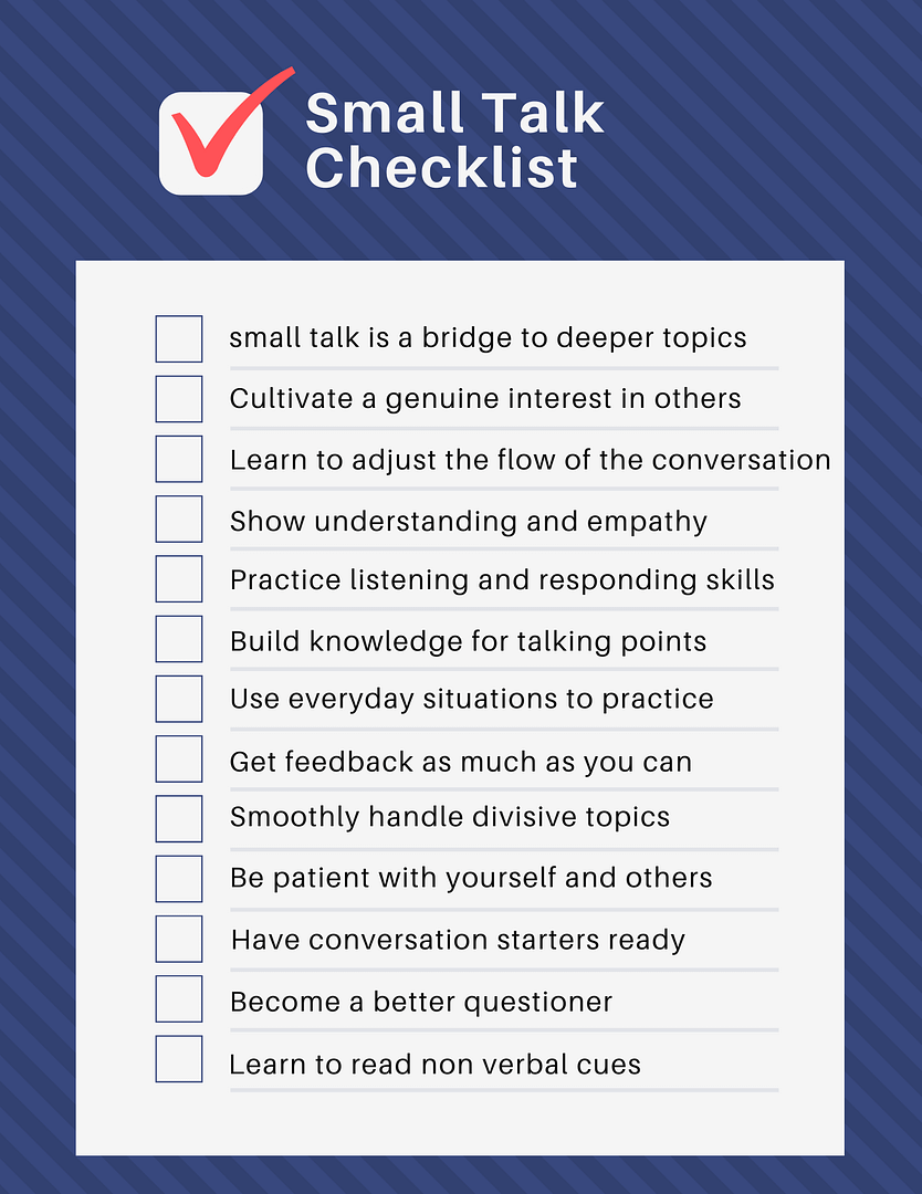 small talk check list small talk check list