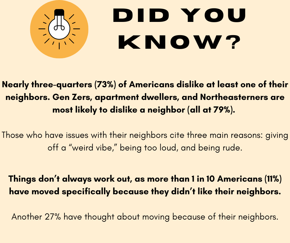 I don't like my neighbor i don't like my neighbors