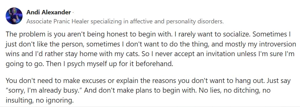 how to tell people you don't want to hang out telling people you don't want to hang out